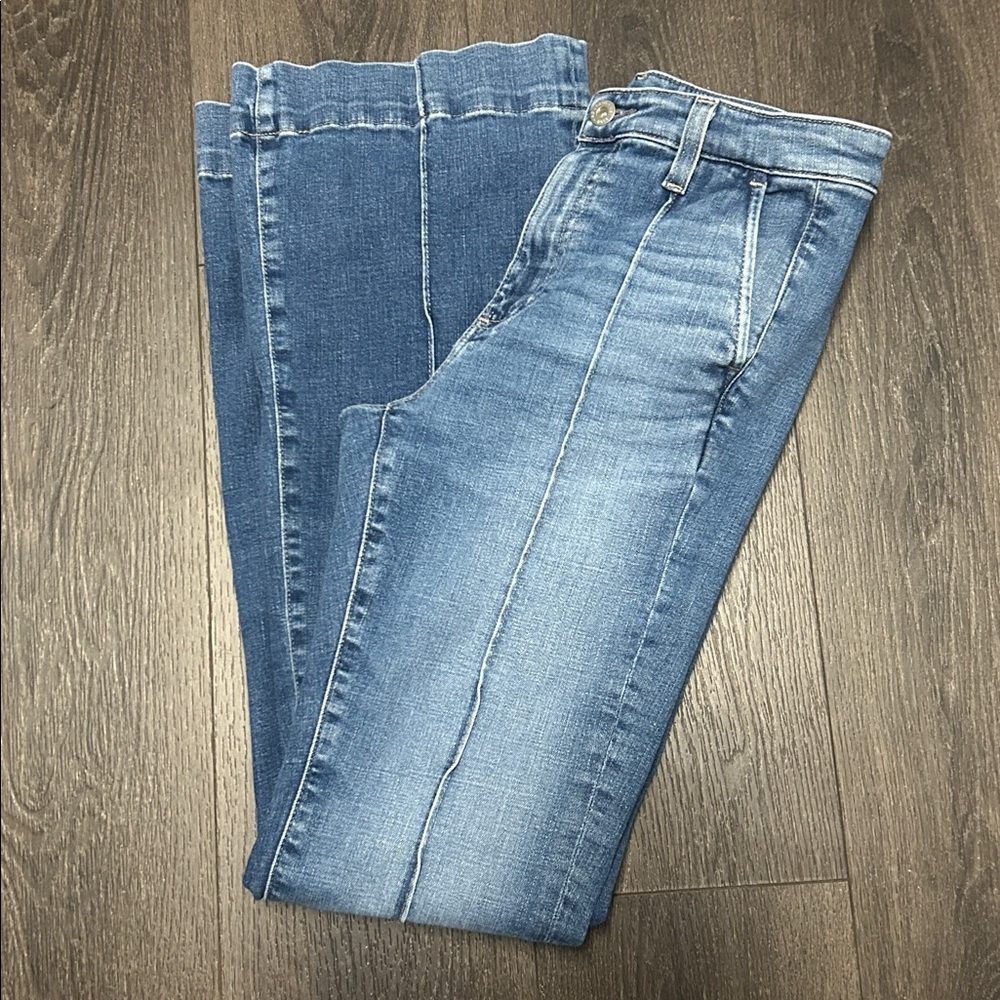AG Adriano Goldschmied Mid Rise Tailored Farrah Boot Blue Jeans - Picture 5 of 7